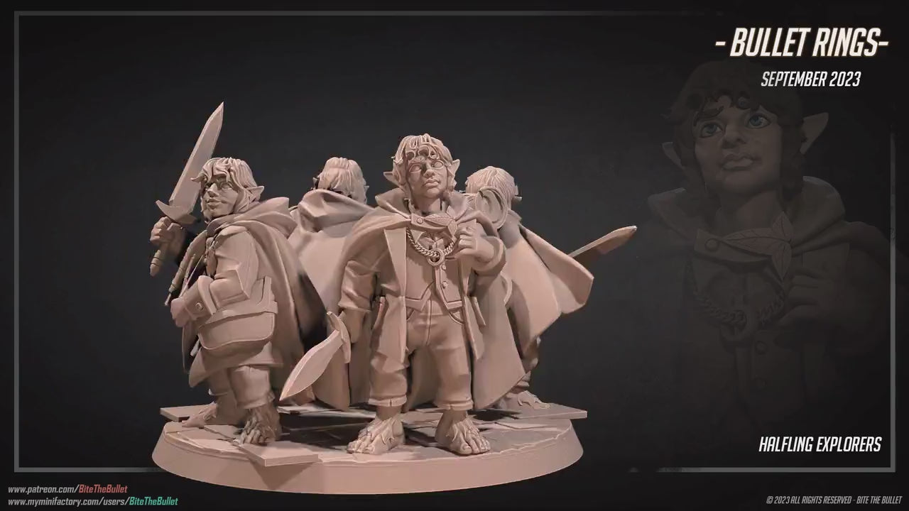 Halfling Explorer | Bite The Bullet | 35mm Scale | Resin Printed Tabletop RPG Miniature Figures | DND | 5E
