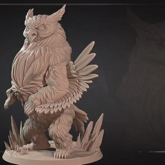 Owlbear | Iconic Monsters | Bite The Bullet | 35mm Scale | Resin Printed Tabletop RPG Miniature Figures | DND | 5E