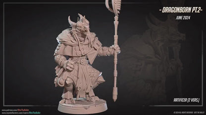 Dragonborn Artificer | Bite The Bullet | 35mm Scale | Resin Printed Tabletop RPG Miniature Figures | DND | 5E