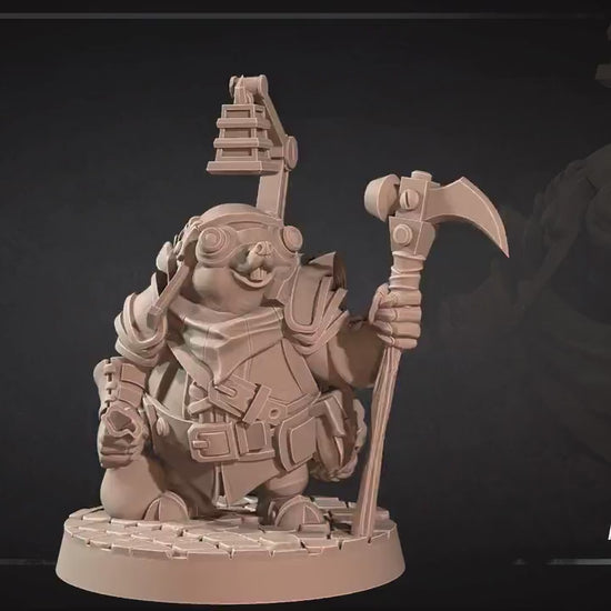 Molefolk Artificer | Grove Haven | Bite The Bullet | 35mm Scale | Resin Printed Tabletop RPG Miniature Figures | DND | 5E