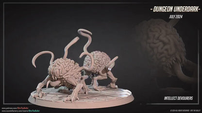 Intellect Devourer Set | Bite The Bullet | 35mm Scale | Resin Printed Tabletop RPG Miniature Figures | DND | 5E