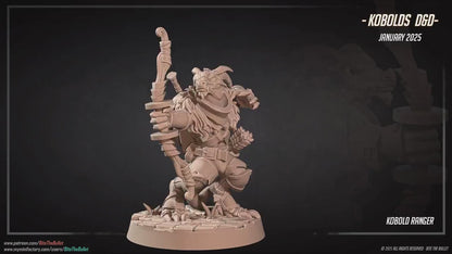 Kobold Ranger | Kobolds D&D | Bite The Bullet | 35mm Scale | Resin Printed Tabletop RPG Miniature Figures | DND | 5E