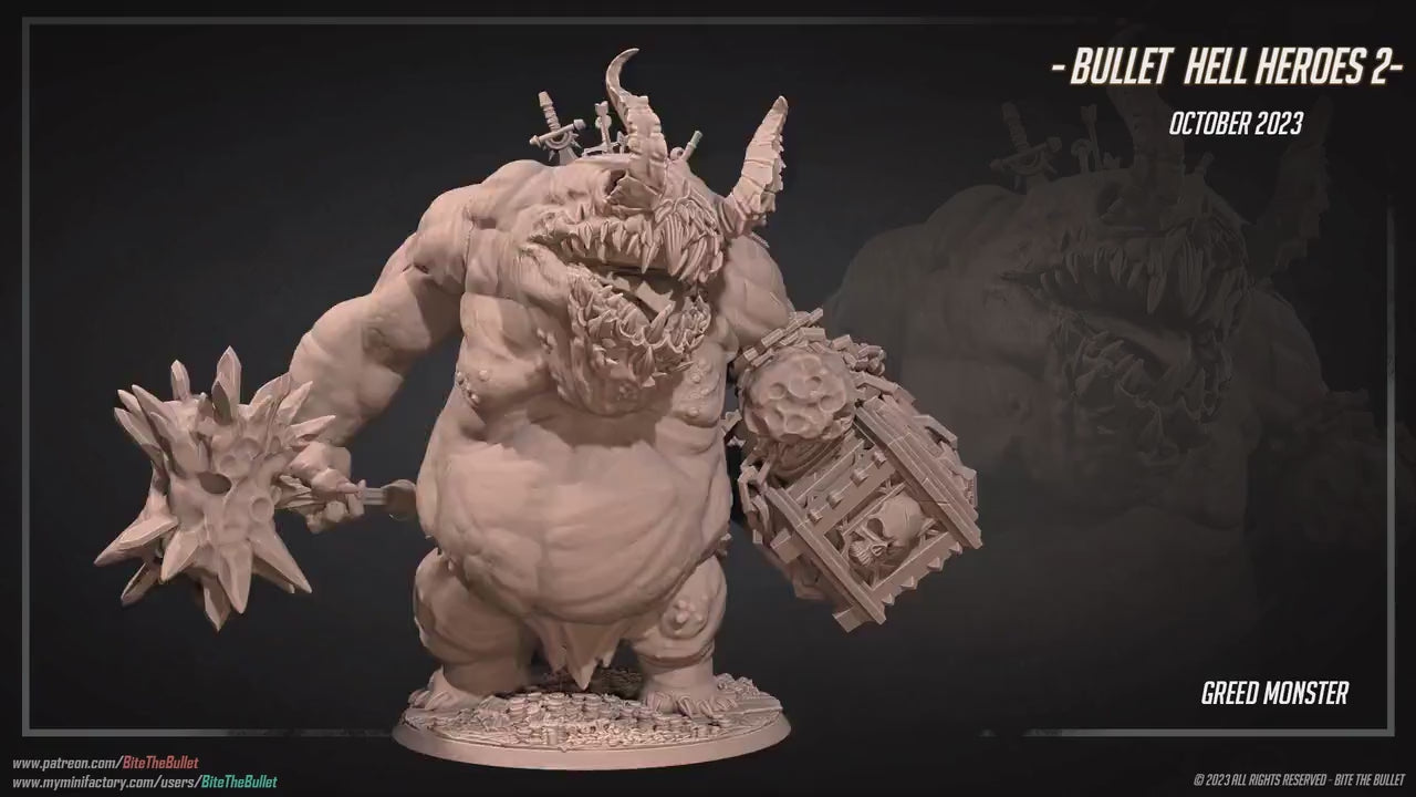 Greed | Bite The Bullet | 35mm Scale | Resin Printed Tabletop RPG Miniature Figures | DND | 5E