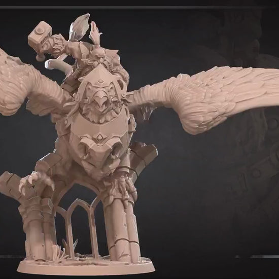 Dwarf Gryphon Master | Bite The Bullet | 35mm Scale | Resin Printed Tabletop RPG Miniature Figures | DND | 5E