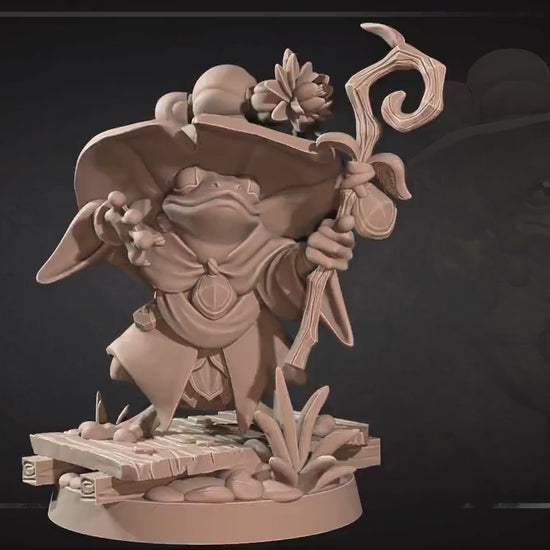 Frogfolk Wizard | Grove Haven | Bite The Bullet | 35mm Scale | Resin Printed Tabletop RPG Miniature Figures | DND | 5E