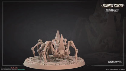 Spider Puppets | Horror Circus | Bite The Bullet | 35mm Scale | Resin Printed Tabletop RPG Miniature Figures | DND | 5E
