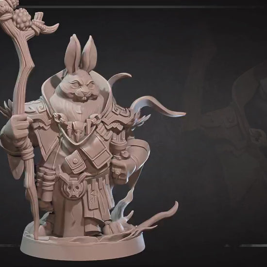 Harengon Warlock | Bite The Bullet | 35mm Scale | Resin Printed Tabletop RPG Miniature Figures | DND | 5E