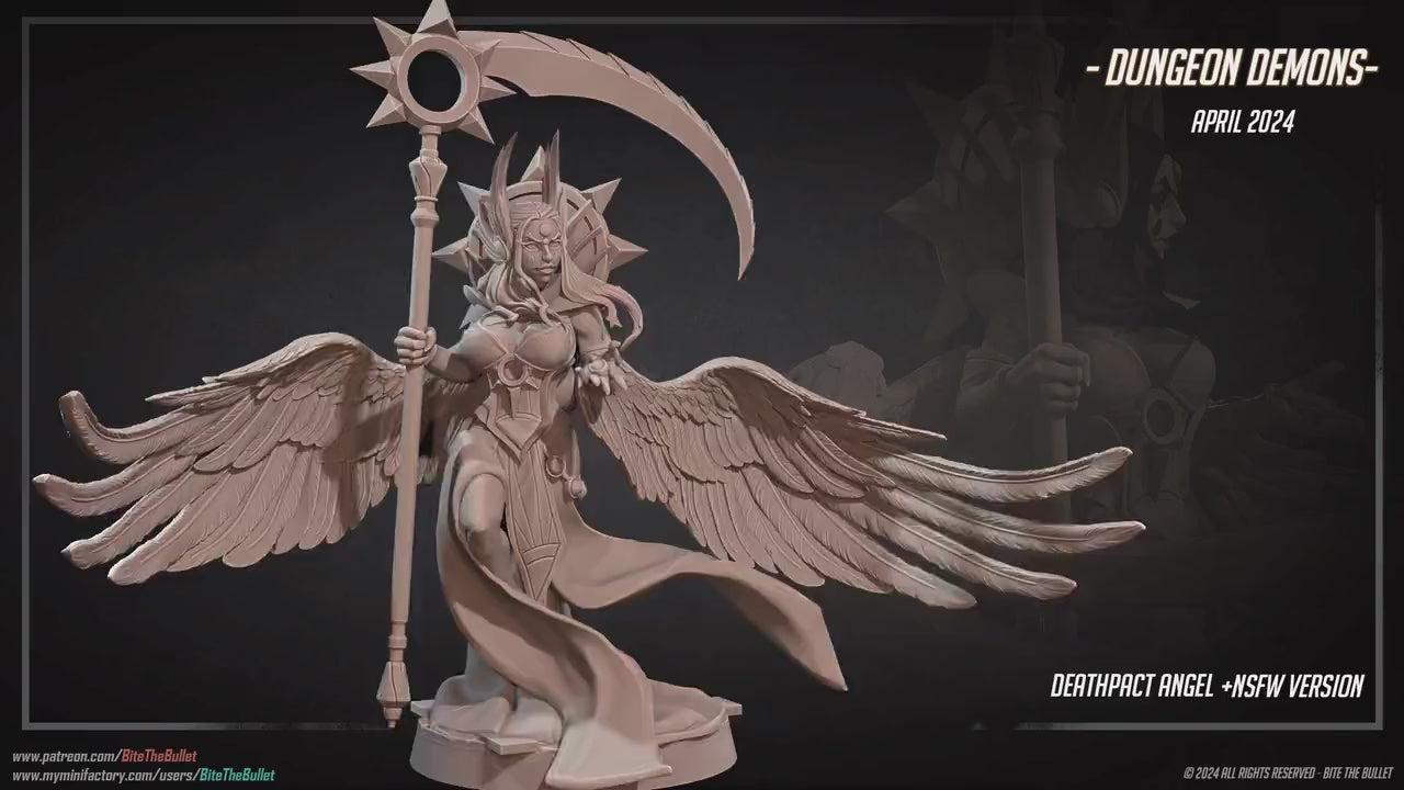 Death Angel Boss | NSFW Option | Bite The Bullet | 35mm Scale | Resin Printed Tabletop RPG Miniature Figures | DND | 5E