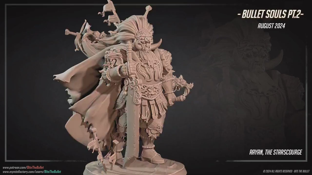 Rayan The Starscourge | Bite The Bullet | 35mm Scale | Resin Printed Tabletop RPG Miniature Figures | DND | 5E