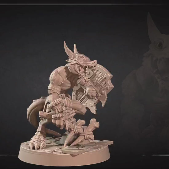 Kobold Barbarian | Kobolds D&D | Bite The Bullet | 35mm Scale | Resin Printed Tabletop RPG Miniature Figures | DND | 5E