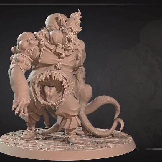 Mutation Clown | Horror Circus | Bite The Bullet | 35mm Scale | Resin Printed Tabletop RPG Miniature Figures | DND | 5E